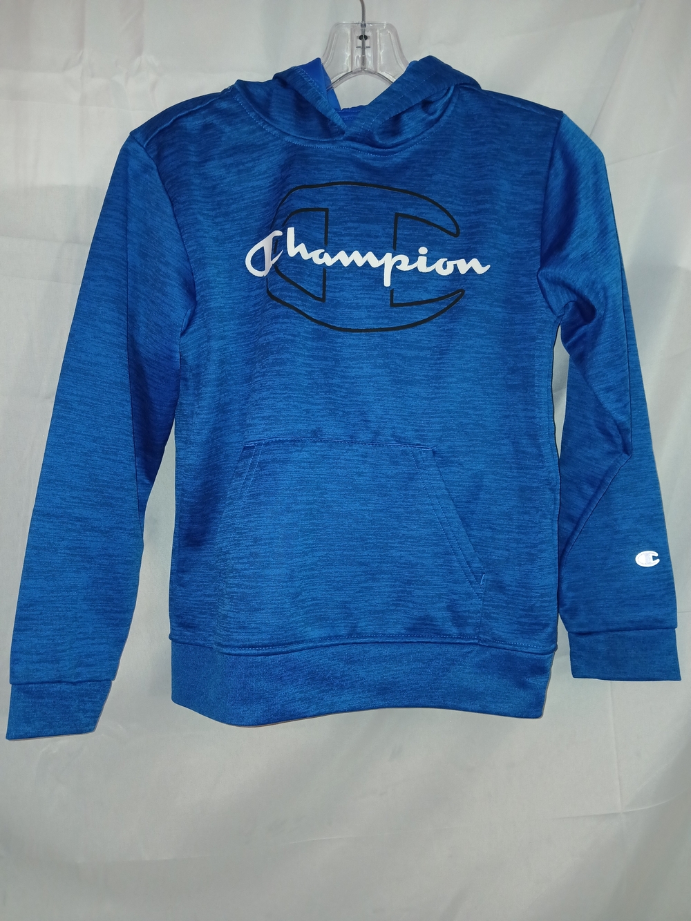 Champion Kids Blue Logo Swim Hoodie Rashguard